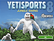 Игра Yetisports 8 (Jungle Swing), Ети спорт 8 Прыжки в джунглях