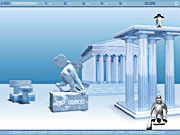 Игра YetiSports 13 Pingu Throw Greece - Ети в греции