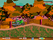Игра Гонка по лесу на мотоцикле